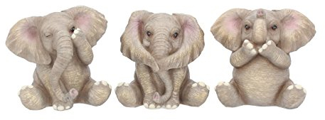 Nemesis Now CIME Home Figurine 3 éléphants Gris 8 cm