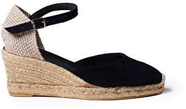 TONI PONS Lloret-5 - Espadrille compensée pour Femmes dans des Tons Unis de en Daim.