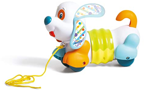 Clementoni Baby 17262 - Charlie, Mon Chien à Promener - Jeu pour Bébés et Jeunes Enfants de 12 à 36 Mois - Musical avec Oreilles et Queues Amovibles