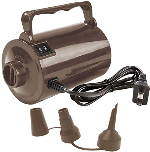 Electric Air Pump for Inflatable Pool Toys - High Power Quick-Fill Air Mattress Inflator Deflator Pump for Pool Float Raft Airbed with 3 Nozzles, 320W, 110V AC, 1.6PSI, Air Flow 26CFM