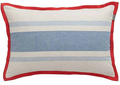 GANT Cotton Linen Stripe dekorkudde 40 x 60 cm färg vattenfall blå