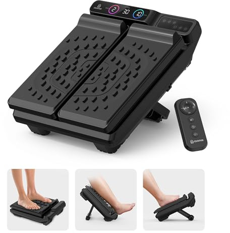 [2026] Foot Massager for Neuropathy,Plantar Fasciitis, High-Frequency Vibration Feet Massager with Heat, 30 Speed Levels & 3 Angles Relax Calf Leg and Foot for Circulation Pain Relief, Remote Control