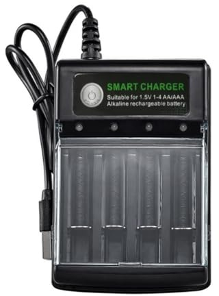 Sxmrmnx 4 fack smart USB-batteriladdare för uppladdningsbart batteri AA AAA AAAA 1,5 V alkaliskt 14500 10440 16340 10440 3,2 V laddning
