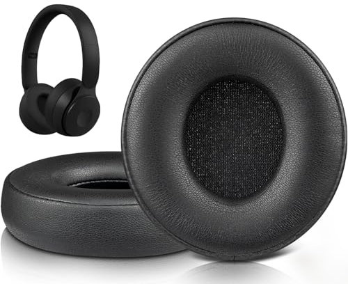 SOULWIT Ersatzpolster Ersatz Ohrpolster für Beats Solo Pro Wireless Noise Cancelling On-Ear Kopfhörer, Polster mit weicherem Proteinleder