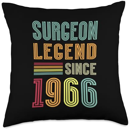 Surgery Legend 1966 60 Years Scalpel 60th Birthday Surgeon Throw Pillow