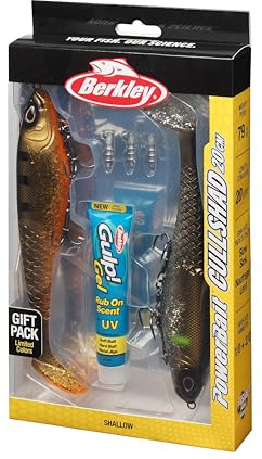 Berkley Cullshad Softbait Set regalo esche artificiali 20 cm | 2 colori limitati | Include Gel & Nail Weights | Set esche per la pesca dei predatori