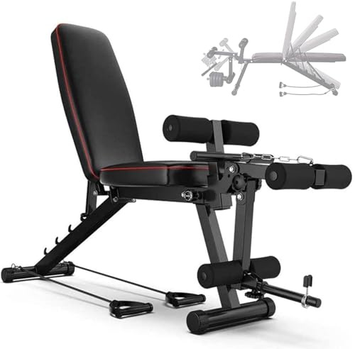 Banc de Musculation Réglable,Banc de Musculation Pliable Multifonction 400 kg Plat/Incliné/Décliné/Vertical pour Entraînement Corps Complet à la Maison & au Bureau