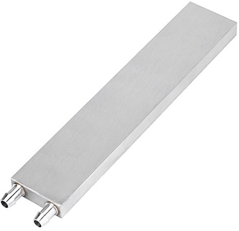 Sharainn Bloque de Refrigeración por Agua de CPU de Aluminio Disipador de Calor de Enfriador Líquido de 40x200x12 Mm, Extrusión de Canal de Flujo Interno que Forma una Vía Fluvial Doble en Forma de