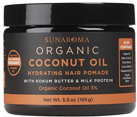 SUNAROMA Oil Coconut Oil Hair Pomade, 5.5 oz.
