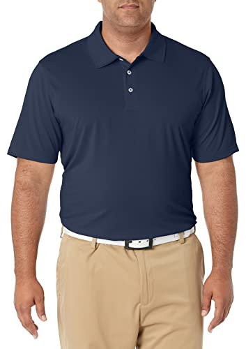 Amazon Essentials Men's Golf Polo Shirt, Quick Dry, Short Sleeve, Dark Navy, L