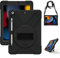 Gerutek Case for iPad 9th /8th /7th Generation 10.2 inch, Heavy Duty Shockproof with [360 Rotating Stand/Shoulder/Hand Strap] [Pencil Holder] for iPad 10.2 Case (2021/2020/2019),Black