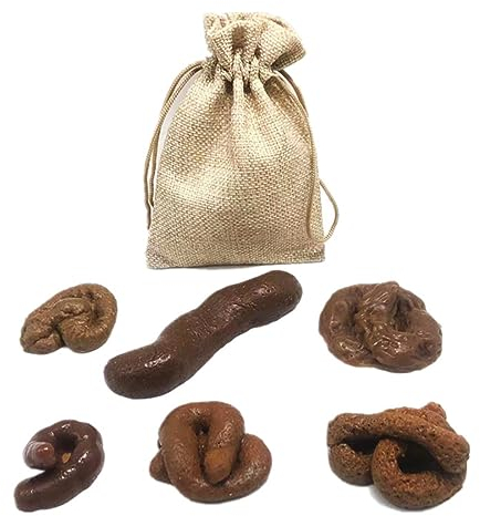 Fausse crotte gluante,faux Caca Gluant Chien ou Chat,farces et attrapes Antistress pour le Jour du Poisson d'Avril,6 Formes
