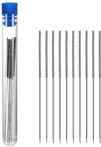 Kit de Nettoyage pour Imprimante 3D, Buses d'aiguille de Nettoyage, Buse d'extrudeuse en Acier Inoxydable, 10 pièces 0.4 mm, Buses en Acier Inoxydable, Aiguilles de Nettoyage, Aiguilles de Nettoyage