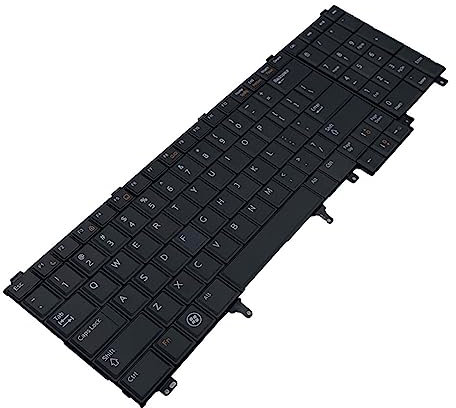kawehiop Laptop Tastatur Eingabegeräte, Schwarze Tastatur, Notebook Teil, Ersatzteile, Ersatz für Dell Latitude E6520 E6530 US