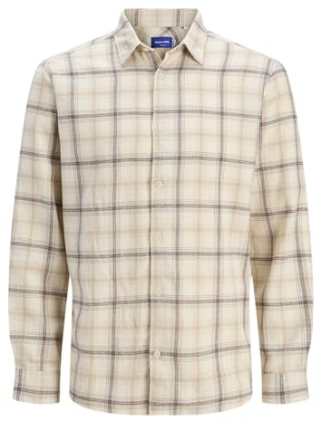 Jorjoshua Ls Ln Chemise à Carreaux en Flanelle, Bronze, S