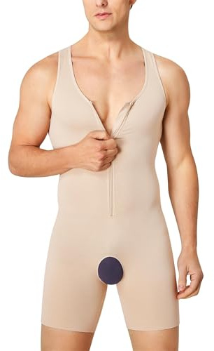 KUMAYES Camiseta Compresión Reductora Hombre Adelgazante Camiseta De Tirantes Abdomen Cintura Body Shaper Fajas De Una Pieza Para Hombre