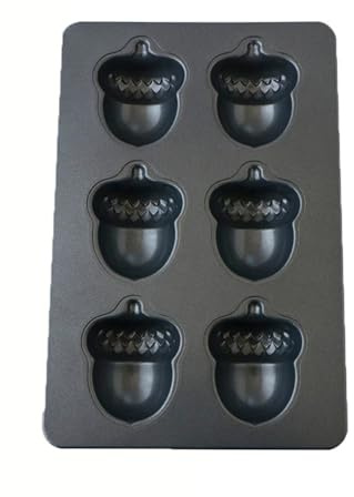 Madeleine Mould Cake Pan,Bread Tin Madeleine Cake Baking Tray,Carbon Steel Mould for Muffin Brownie Cookie(Acorn)