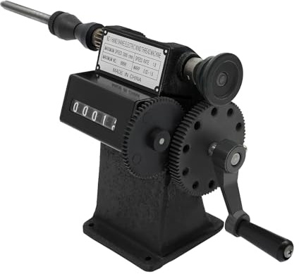 fagauhds Manual Coil Winding Machine, Hand Coil Counting and Winding Machine, Dual Purpose Manual Coil Winder with 1.5-13mm Chuck, Count Range 0-99999, Ergonomic Handle for Motor, Spring, Ribbon