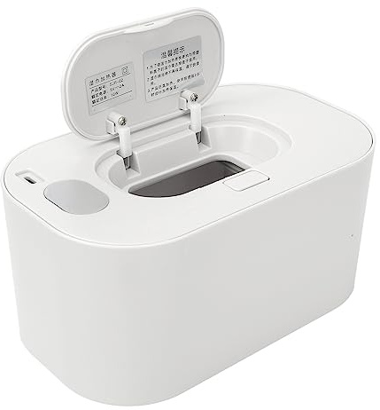 Ausla Scaldasalviette Umidificate, Scaldasalviette Portatili per Neonati con Controllo Intelligente della Temperatura per 80 Salviette, Design Che Trattiene l'umidità, Scatola Riscaldante a (WHITE)