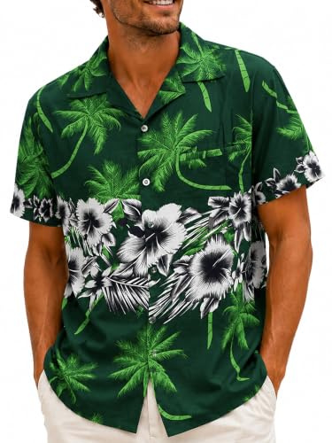 Hawaiian Skjorta Män Skön Tillfällig Knappen Nedåt Mycket Högt Kort Ärm Unisex X-Mas Jul Jultomten Pränta