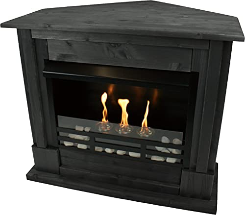 Kaminbau Mierzwa Gelkamin Ethanolkamin Kaminofen Eckkamin Apollo Premium Royal - Schwarz