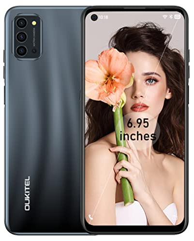 OUKITEL Handy Ohne Vertrag K9 Pro,6,95 HD+ Zoll großer Bildschirm Smartphone ohne vertrag,5000 mAh Akku,13MP Quad-Kamera/8MP Frontkamera,4GB+64GB(SD128),Android 11.0 Dual SIM 4G Handy/OTG-Schwarz