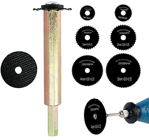 GIMOCOOL Accesorios de Taladro para Cortar Metal | Accesorio de Broca cortadora de Metal con Rueda de Corte - Disco de Corte de Accesorios de Juego de 8 Piezas, Rueda para Trabajo Manual en el hogar