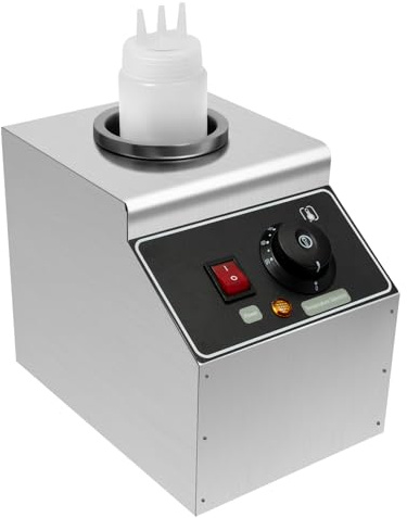 AOAPUMM Soßenwärmer Edelstahl Soßenspender 30-85 °C Thermosauce Schokoladensoßenwärmer Senf-Ketchup-Spender 80W 650ML