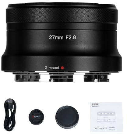 AstrHori AF 27mm F2.8 Auto Focus APS-C Frame Camera Lens Ultra-Compact Pancake Lens,Large Aperture,Prime Mirrorless Camera Lens for Nikon Z Mount ZFC,Z30,Z50(Black)