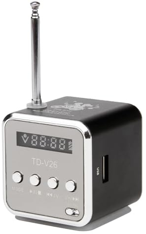 Mini haut-parleur Bluetooth, radio FM portable, portable, USB, carte SD, TF, lecteur audio MP3 (noir)