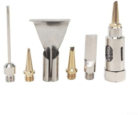 6PCS Portable Gas Torch Head Saldatore Punte per Saldatura Facile ed Efficiente