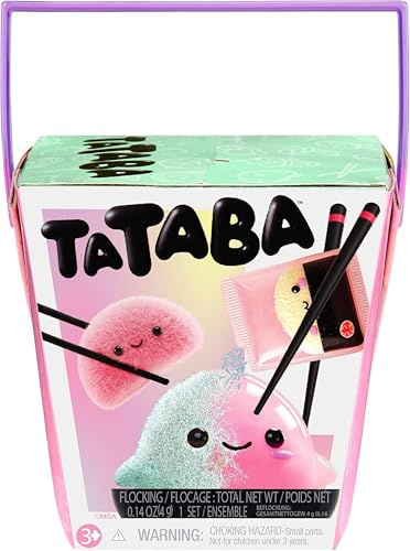 MGA Entertainment Tataba Squishy Collectable Toys - Embalaje Ciego con Polvo de Flocado DIY, con Estilo Comida para Llevar y Accesorios, 18 Coleccionables, para Niños Mayores de 3 Años