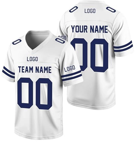 Genérico Camisetas de Rugby Personalizadas con Nombre del Equipo, número y Logotipo, Uniforme Fútbol Americano Impreso Personalizado para Adultos jóvenes y preescolares.