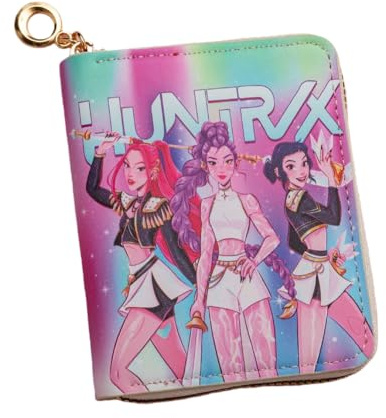 FEIFEI'S BOW Kids Girls Women Wallet Cute Trifold Wallet with Coin Purse Card Slots with Zip Pockets Gifts PU Leather (Kpop)