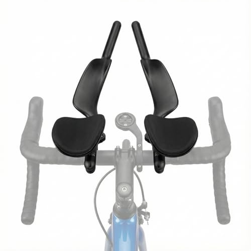 TT Cykelstyre Aero-stänger Förlängning för Racercykel, Kolfibercykel Armstöd Stång Clip-on Aero-stänger, För Triathlon Tempolopp, Gravel, MTB Mountainbikes, Integrerade Droppstyre (För Rund)