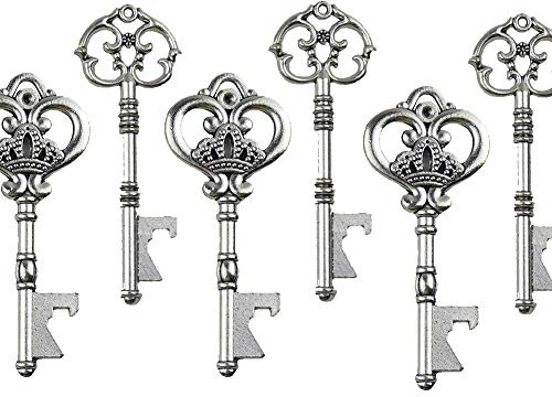 Misti 20 Apribottiglie Extra Large Chiave Forma di Chiave Apribottiglie Vintage - 2 Stili, 20 Apri Chiave (Argento Antico)