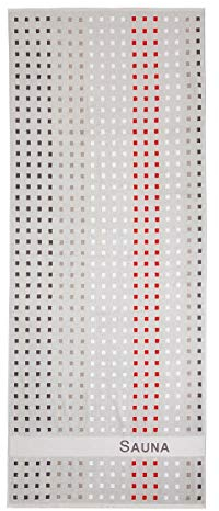 Dyckhoff Saunatuch Karo Silber, 80x200 cm