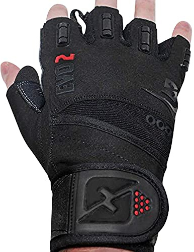 skott Evo 2 Weightlifting Gloves with Integrated Wrist Wrap Support-Double Stitching for Extra Durability-Get Ripped with The Best Body Building Fitness and Exercise Accessories
