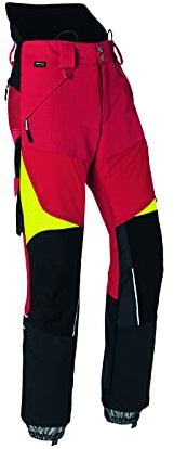 KÜBLER Schnittschutzhose Pro | KWF-Profi | Schnittschutz Klasse 2 | Cordura® verstärkt | wasserabweisend | schmutzabweisend | atmungsaktiv | Farbe:rot/warngelb | Größe: S-82