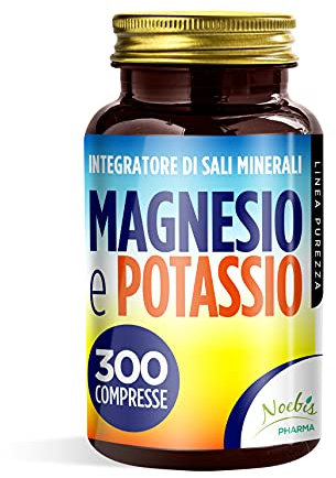 Magnesio e Potassio 300 Compresse - Integratore per Combattere Stanchezza, Affaticamento e Adattarsi al Caldo | Magnesio Citrato e Potassio Citrato Alta Assimilabilità e Lunga Durata