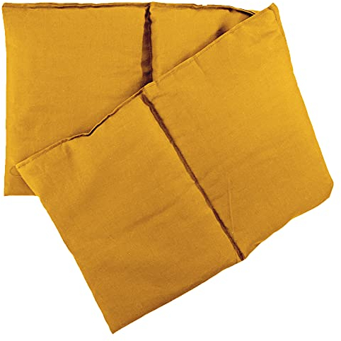 4-Kammer Kirschkernkissen 20x60cm groß - Wärmekissen & Kältekissen - 60x20cm Körner-Kissen Kirschkerne, mango