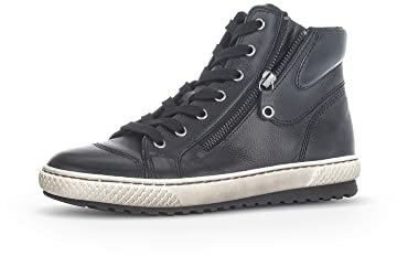 Gabor Damen Schnürstiefeletten, Frauen Schnürboots,Wechselfußbett,uebergangsstiefel,schnürboots,Winterschuhe,schwarz (Smoky),38 EU / 5 UK