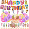 Bubble Tea Party Dekorationen - Geburtstag Zubehör Mit Banner, Spirals, Kuchen Topper, Cupcake Toppers, Ballons für Boba Feier