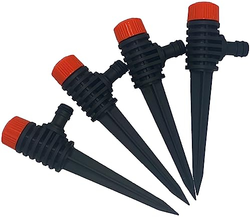 HOUSON 4 Stück Garten Rasensprenger, Wasser Sprinklersystem Gartenbewässerungsregner für Outdoor, Garten, Hof, Rasen Rot