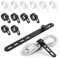 FENQURO 12 Piezas Bridas Cables de Silicona, Bridas Reutilizables, Bridas Cables Ajustables con Hebilla de Cierre para Organizar, Sujeta Cables Elásticas, para Casa y Viaje