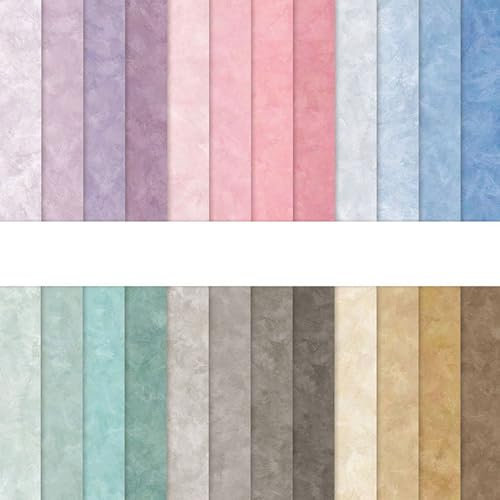 Scrapbook Papier Buntes Scrapbook Bastelpapier mit Muster, Doppelseitiges Decoupage Papiere Motivpapier, 24 Blatt Scrapbooking Papier Dekorpapier (C, 30,5x30,5 cm/12x12 inch)