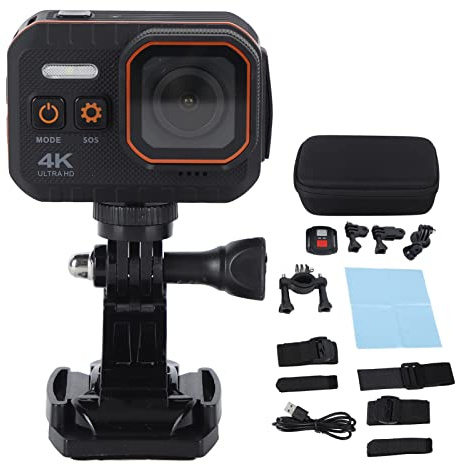 Keenso 4K Actionkamera, 2in IP68 5M Undervattenskamera för Utomhus