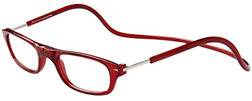 TBOC Läsglasögon - Dioptrie +1.50 Bourdeaux ram dam herr unisex magnet datorstängning arbete, vikbar, magnetisk