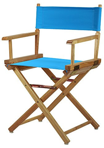 Casual Home 200-00/021-27 Director Chair 18 - Classic Height Natural Frame/Turquoise Canvas
