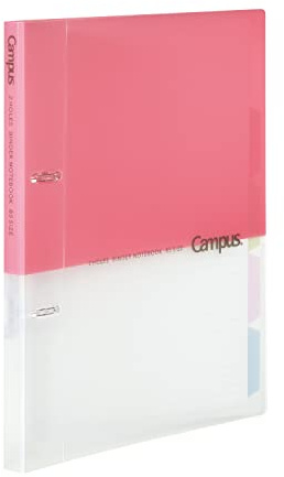 Kokuyo Campus 2-Ring Loose Leaf Binder, B5, 2 Holes, Up to 100 Sheets, Pink, Japan Import (RU-PP358P)